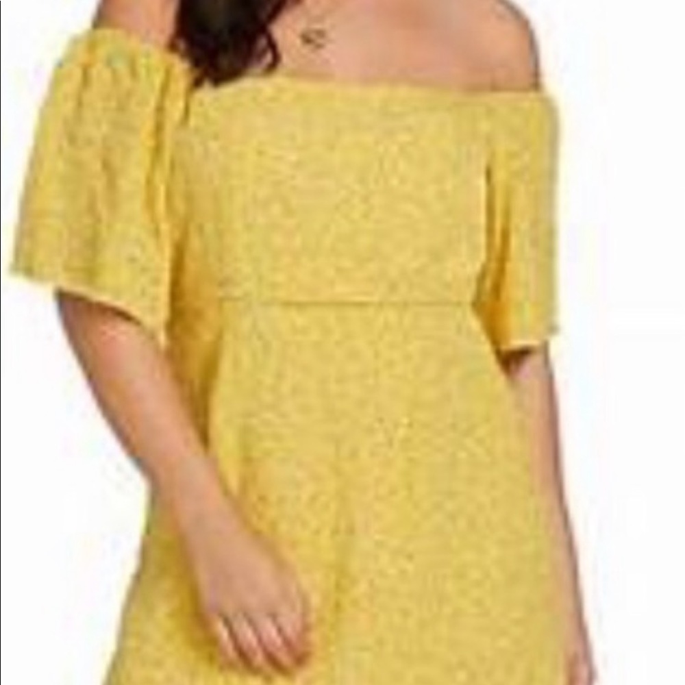 Yellow Floral Off Shoulder Women’s Volcom Dress